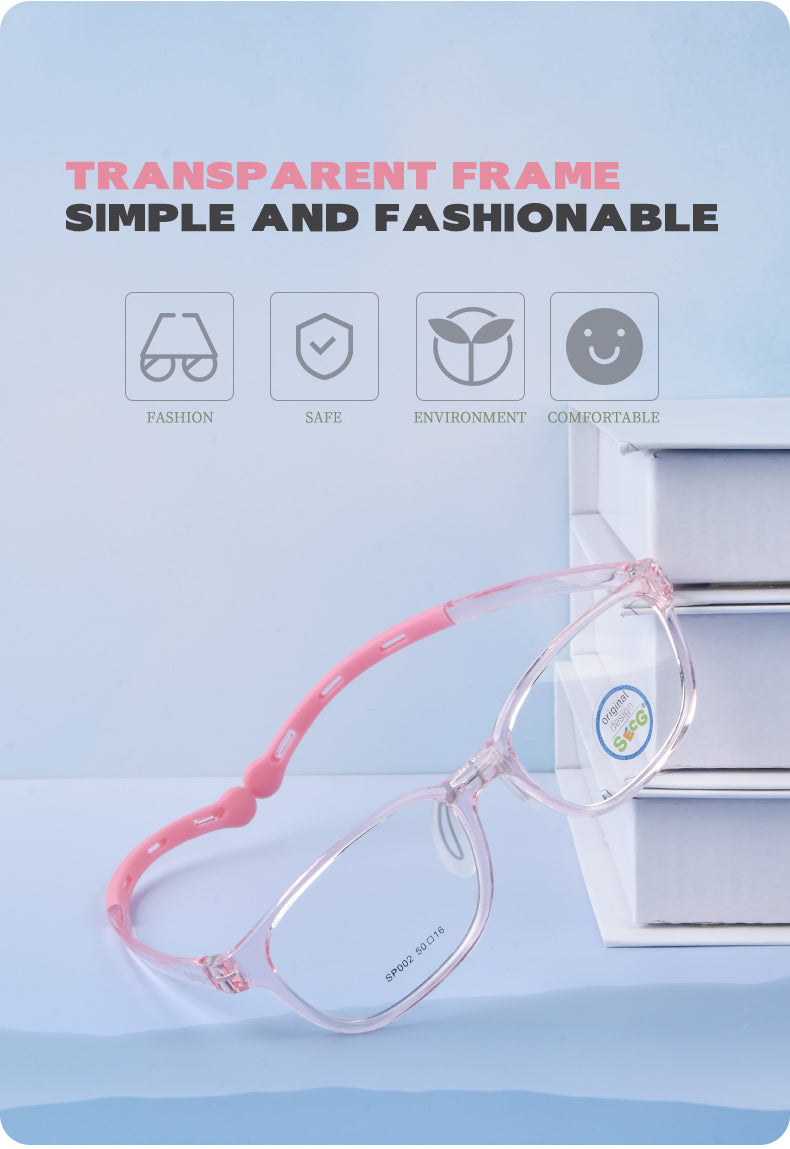 Secg Unisex Childrens Full Rim Square Tr 90 Silicone Eyeglasses 19162 — view 4 | Secg at FuzWeb
