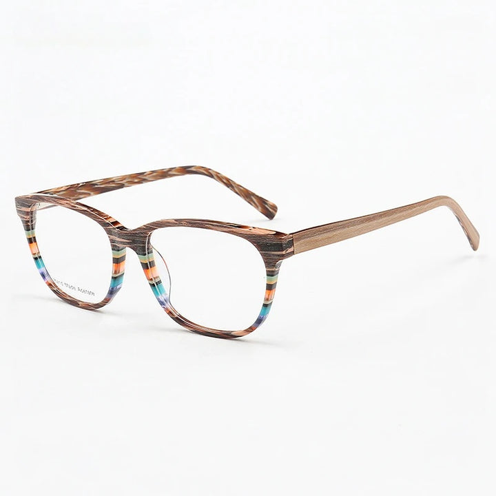 Chashma Ochki Unisex Full Rim Square Cat Eye Acetate Eyeglasses 9224 — view 10 | Chashma Ochki at FuzWeb