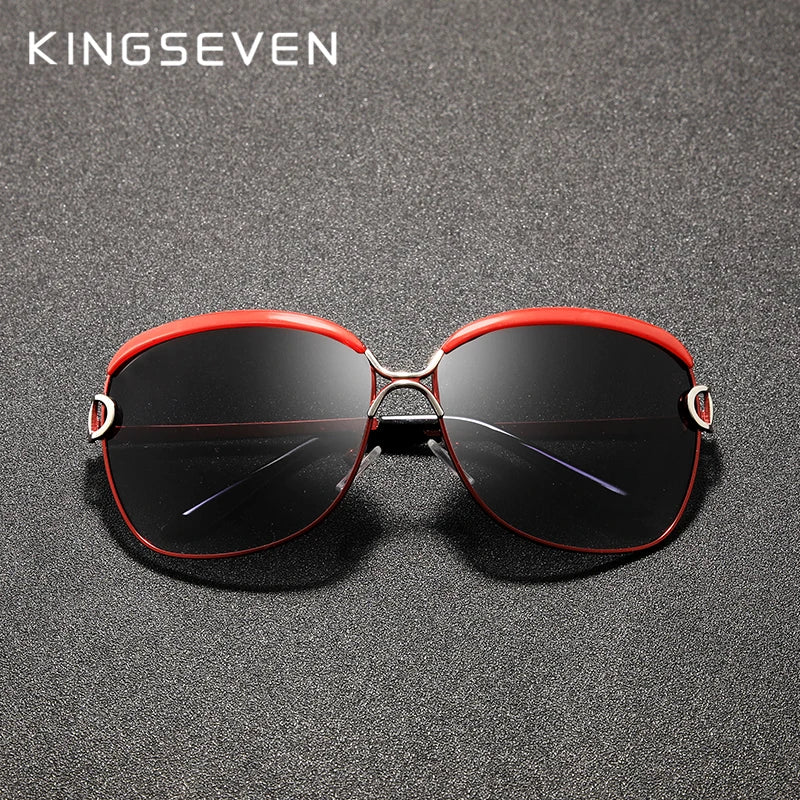 Kingseven Womens Sunglasses Luxury Gradient Polarized Lens Round N-7018 — view 2 | KingSeven at FuzWeb