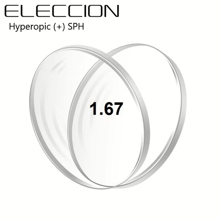 Eleccion Single Vision Clear Lenses Lenses Eleccion Lenses 1.67 Hyperopic (With Plus Sign in the SPH