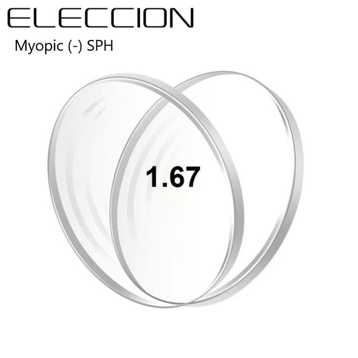 Eleccion Single Vision Clear Lenses Lenses Eleccion Lenses 1.67 Myopic (With Minus Sign in the SPH)