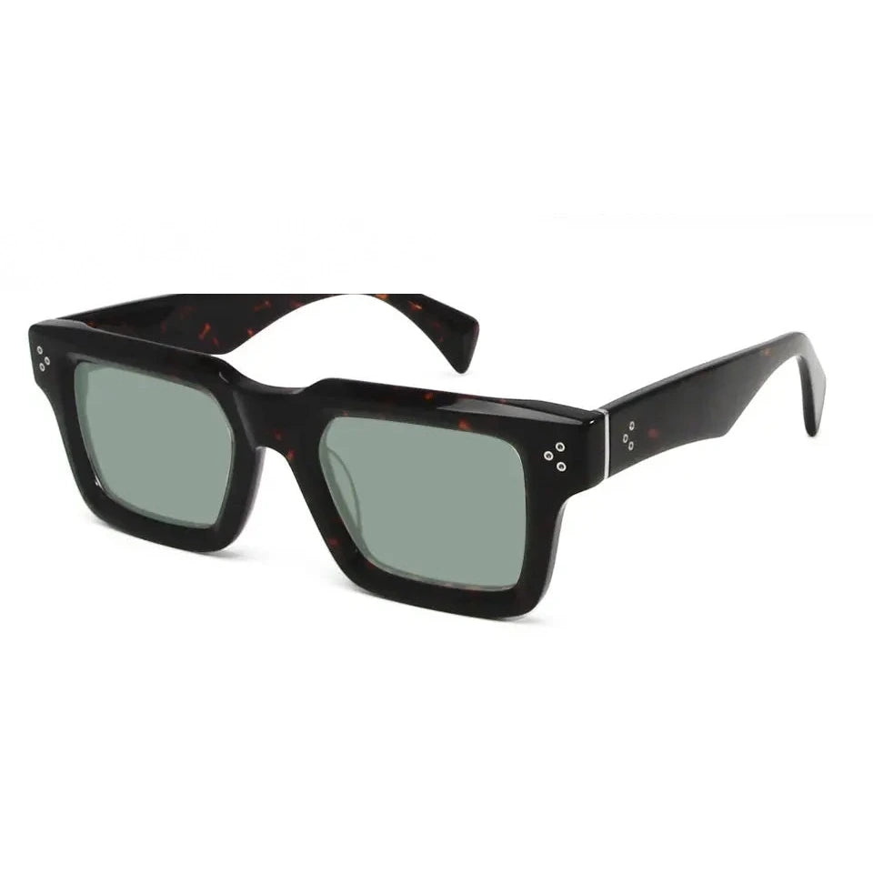 Esnbie 246061 Men's Full Rim Square Brow Line Thick Acetate Sunglasses - Demi G15 / AS PHOTO