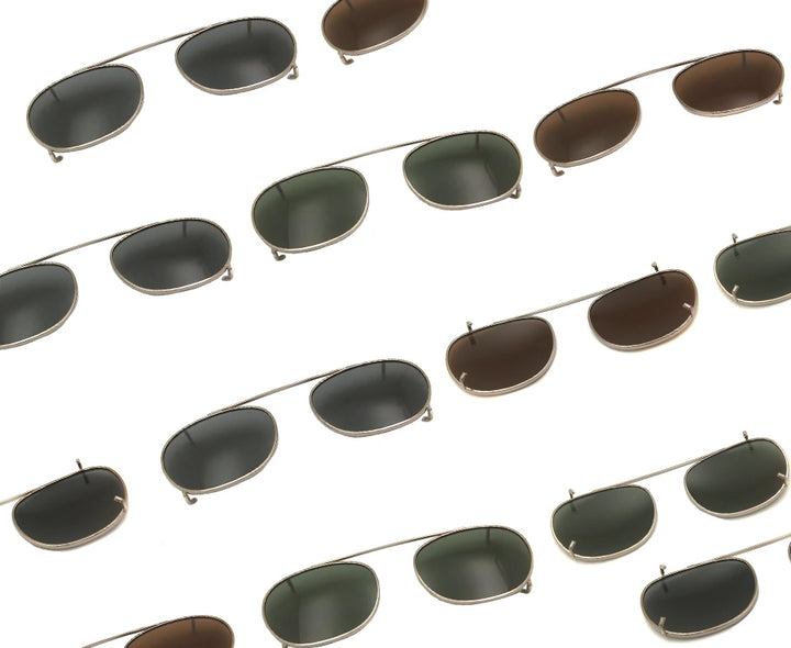 Esnbie Unisex Full Rim Oval Acetate Eyeglasses Clip On Sunglasses 1085 - Size Chart