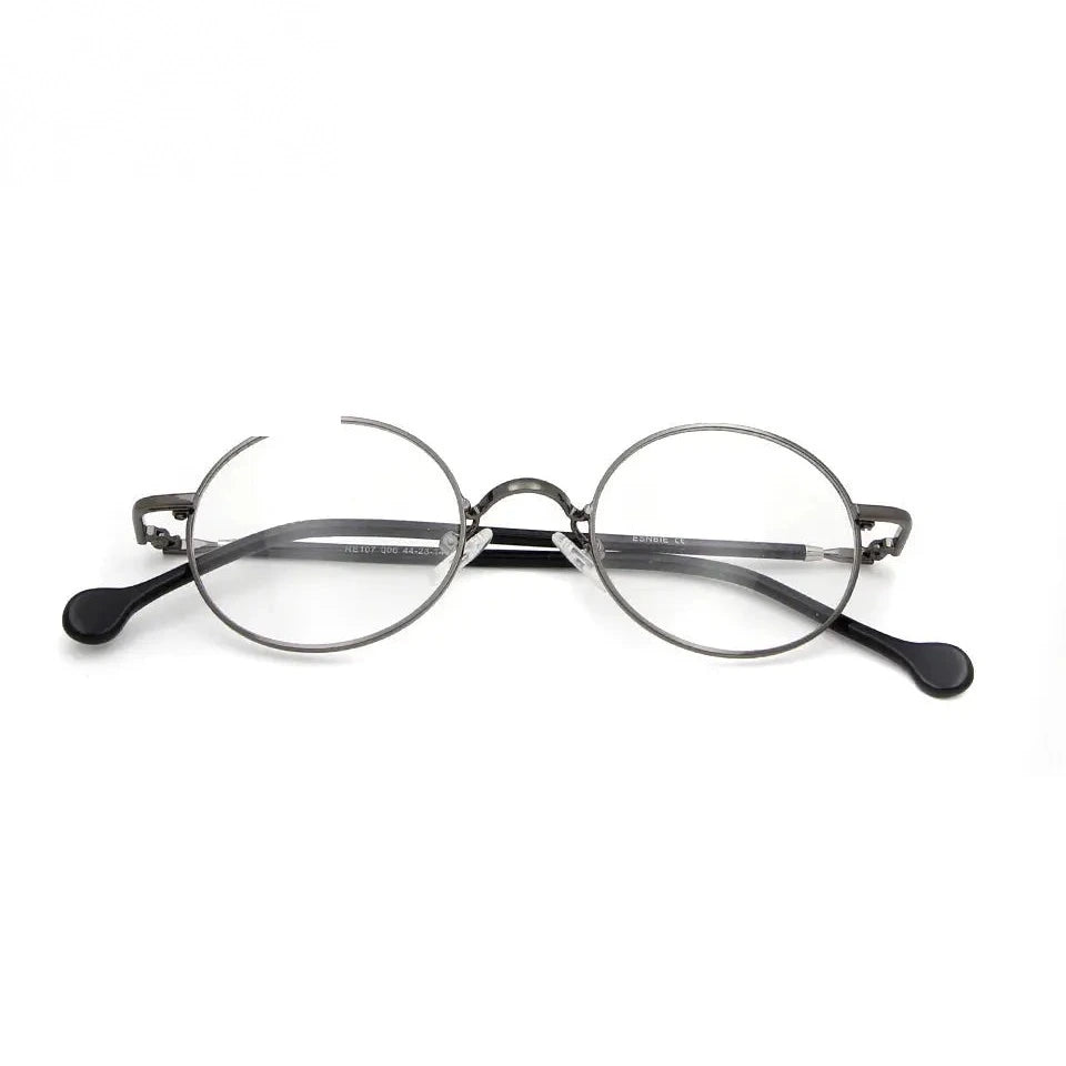 Esnbie Unisex Full Rim Oval Round Alloy Eyeglasses 5107 - round glasses sgun