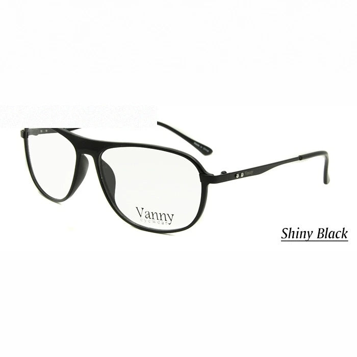 Esnbie Unisex Full Rim Oval Square Tr 90 Titanium Eyeglasses 2053 - Mens Glasses sblack