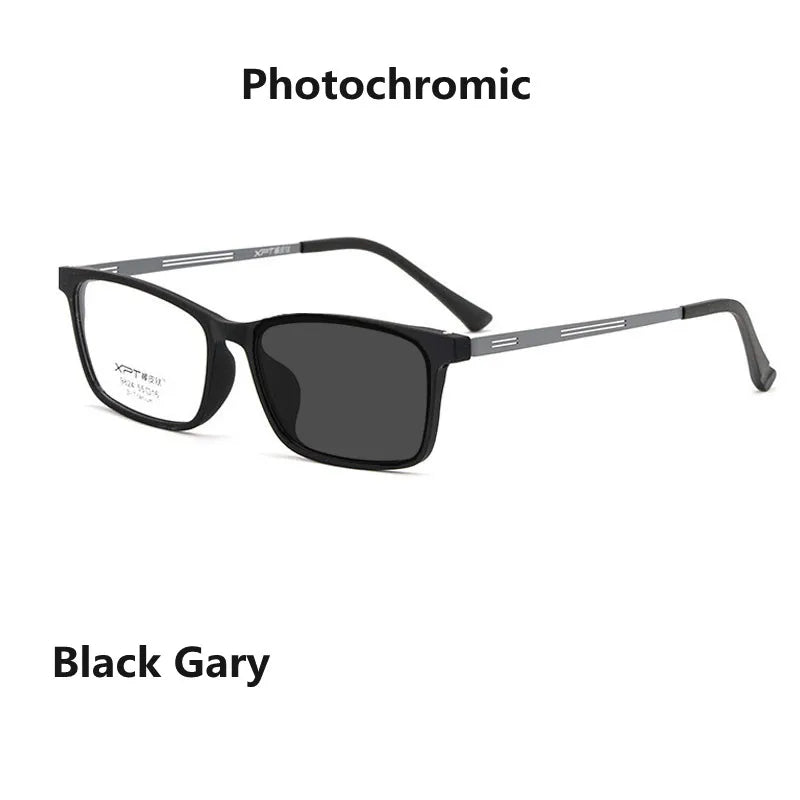 Kocolior Unisex Full Rim Square Titanium Alloy Hyperopic Reading Glasses 9824.