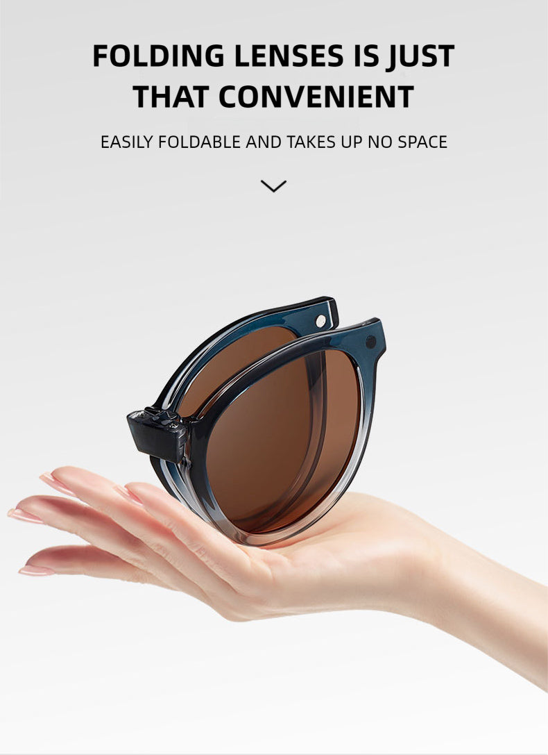 Kansept Unisex Full Rim Round Tr 90 Titanium Reading Glasses Clip On Sunglasses 33103 — view 1 | Kansept at FuzWeb