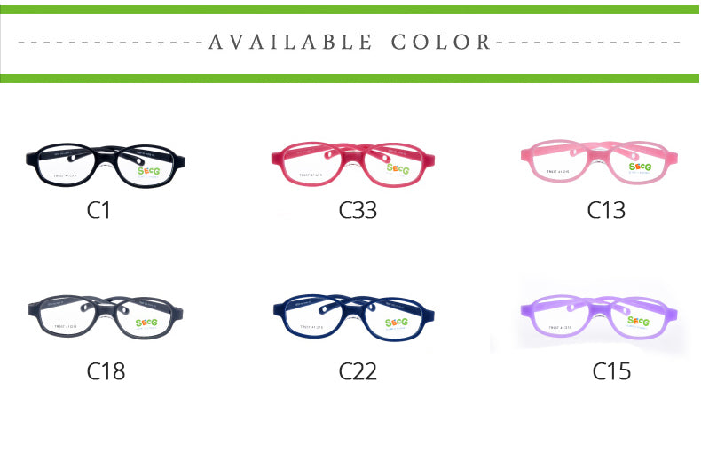Secg Unisex Youth Full Rim Oval Tr 90 Silicone Eyeglasses 18937 — view 2 | Secg at FuzWeb