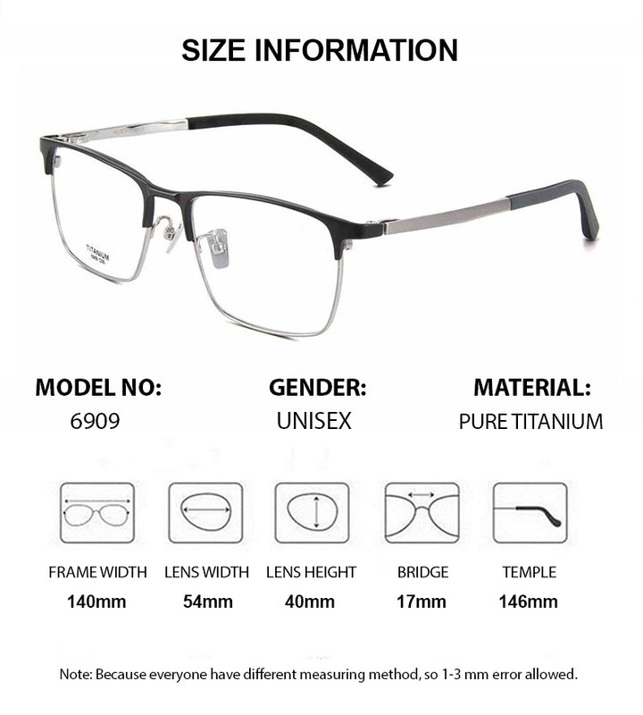 Chashma Ochki Mens Full Rim Square Titanium Eyeglasses 886909 — view 1 | Chashma Ochki at FuzWeb