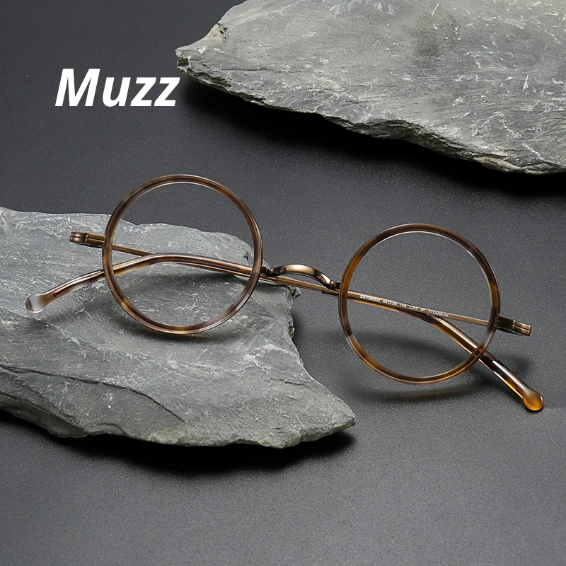 Muzz Women's Full Rim Round Oval Titanium Acetate Eyeglasses 89003