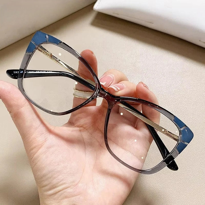 Chashma Womens Full Rim Square Cat Eye Tr 90 Alloy Eyeglasses 75721 — view 1 | Chashma at FuzWeb