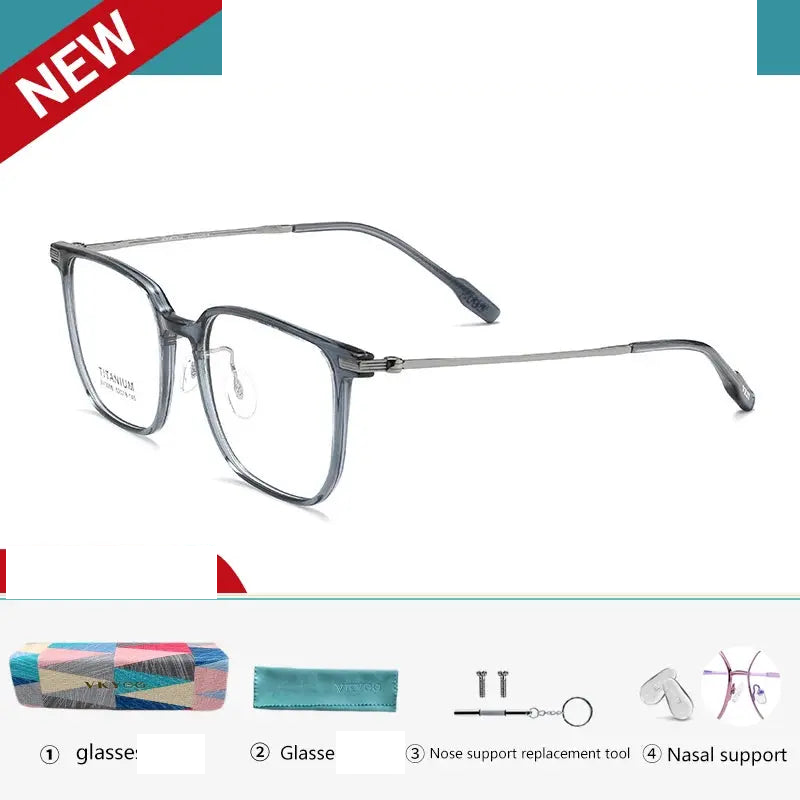 Vicky Unisex Full Rim Square Tr 90 Titanium Reading Glasses 623006.