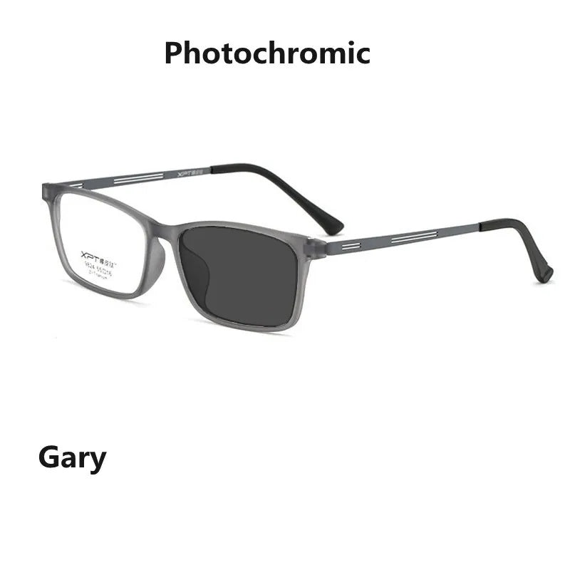 Kocolior Unisex Full Rim Square Titanium Alloy Hyperopic Reading Glasses 9824.