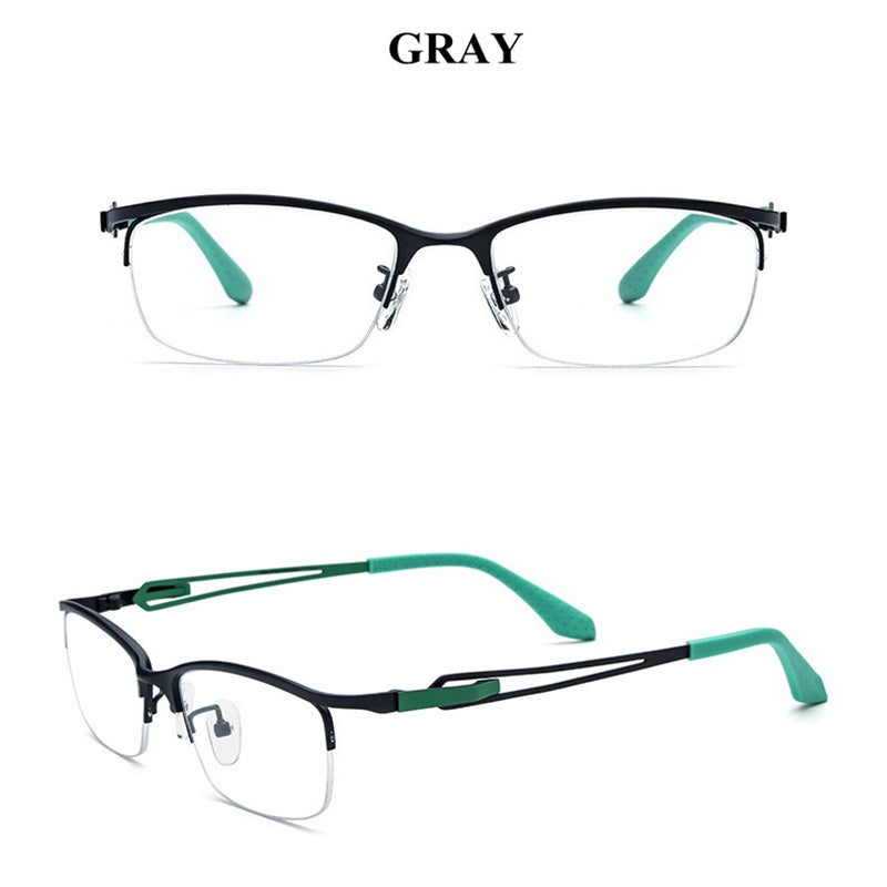 Chashma Women's Semi Rim Square Brow Line Titanium Eyeglasses 185867.