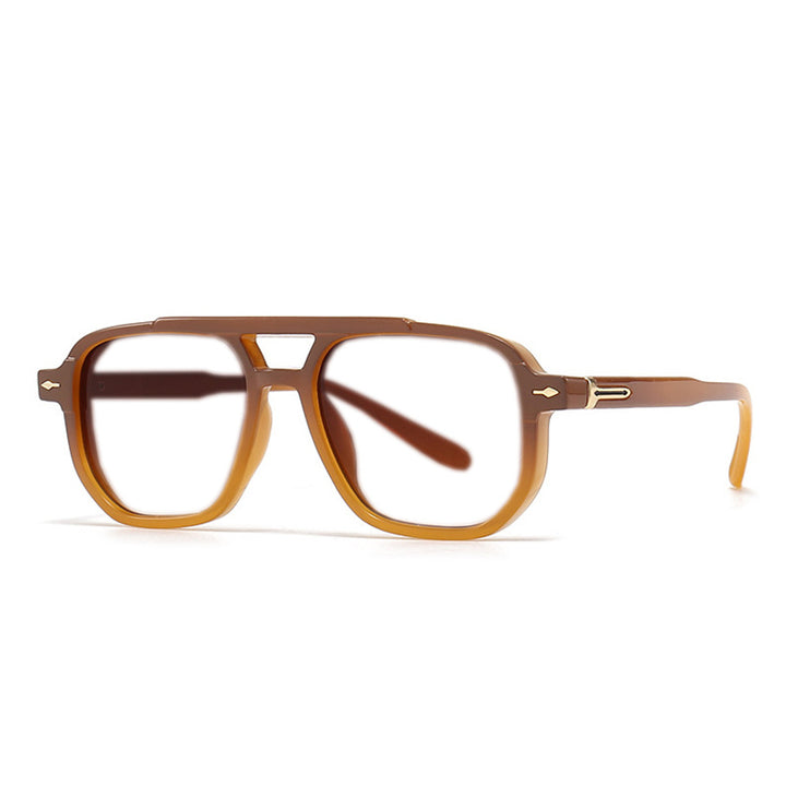 Kocolior Unisex Full Rim Square Double Bridge Tr 90 Photochromic Reading Glasses 60904 — view 2 | Kocolior at FuzWeb