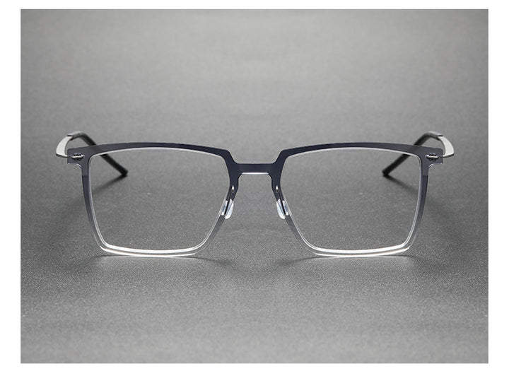 Oveliness Unisex Full Rim Square Acetate Titanium Eyeglasses — view 10 | Oveliness at FuzWeb