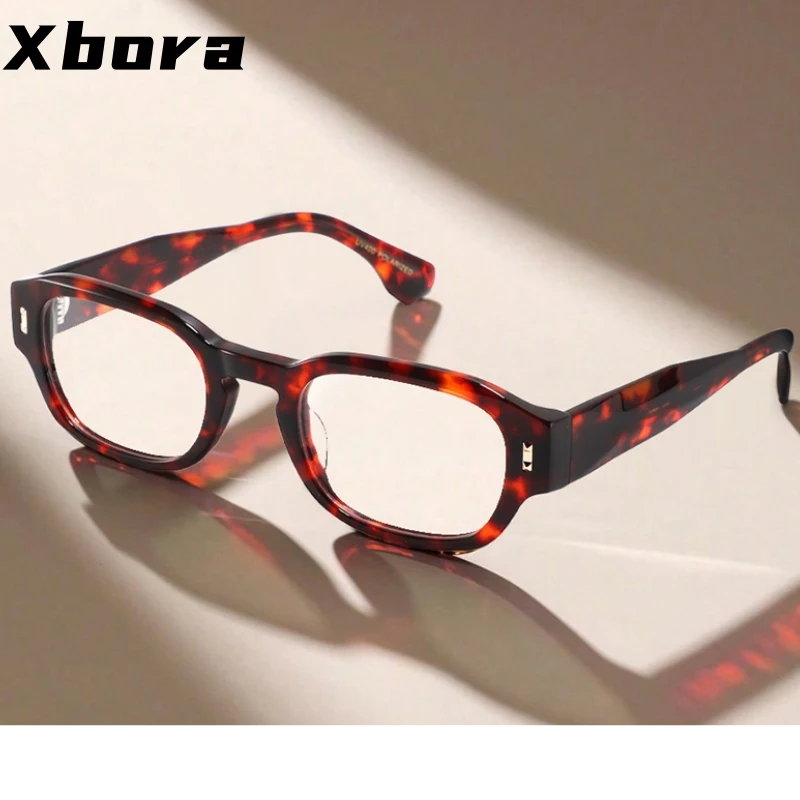 Xbora Unisex Full Rim Round Acetate Eyeglasses 8628 — view 1 | Xbora at FuzWeb