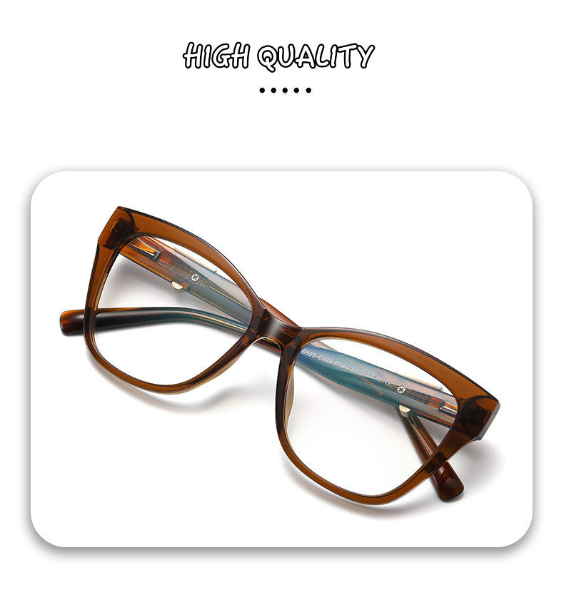 Kocolior Unisex Full Rim Cat Eye Acetate Alloy Hyperopic Reading Glasses C909 — view 4 | Kocolior at FuzWeb