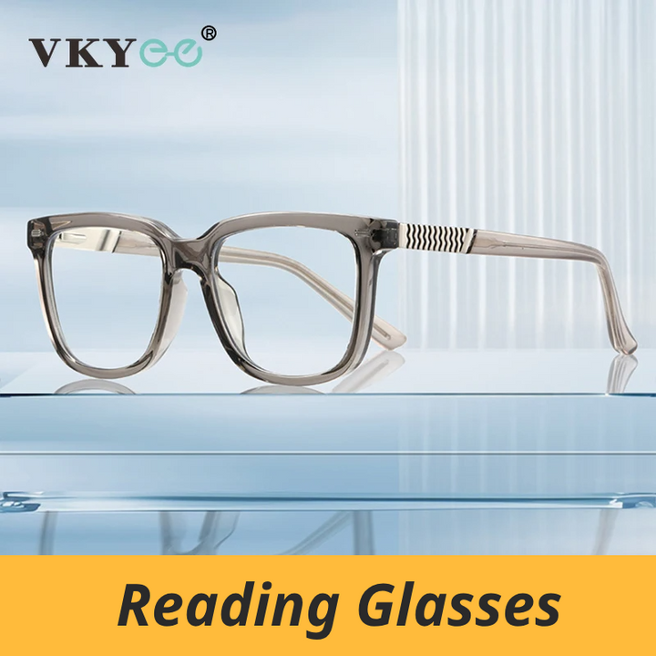 Vicky Unisex Full Rim Square Tr 90 Alloy Reading Glasses 360030