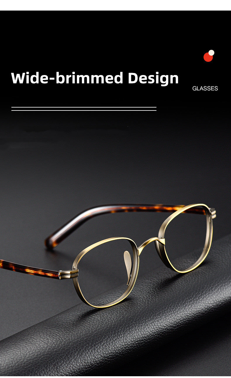 Kocolior Unisex Full Rim Round Titanium Hyperopic Reading Glasses 8017 — view 2 | Kocolior at FuzWeb
