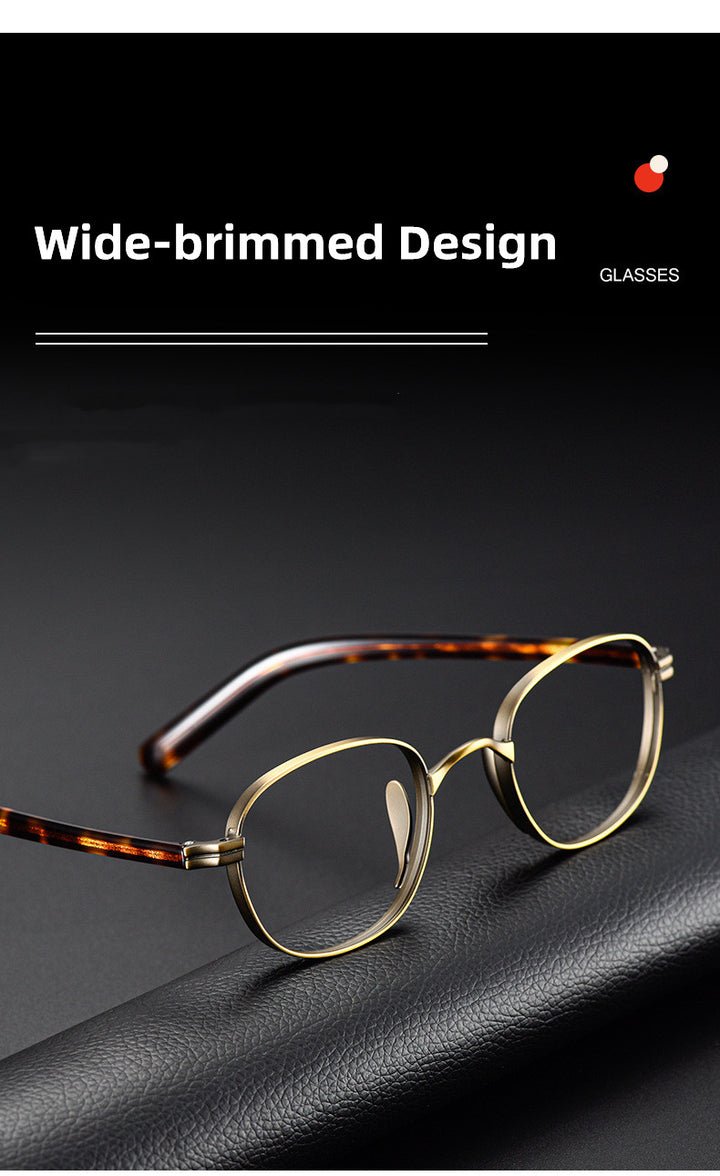 Kocolior Unisex Full Rim Round Titanium Hyperopic Reading Glasses 8017 — view 2 | Kocolior at FuzWeb