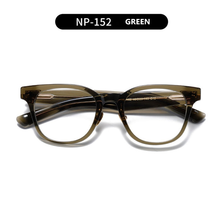 Aimee Unisex Full Rim Square Titanium Acetate Eyeglasses 14152.