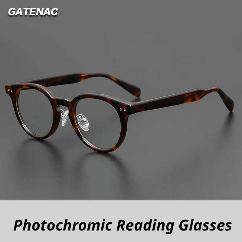 Gatenac Full Rim Square Tr 90 Titanium Photochromic Reading Glasses G83078