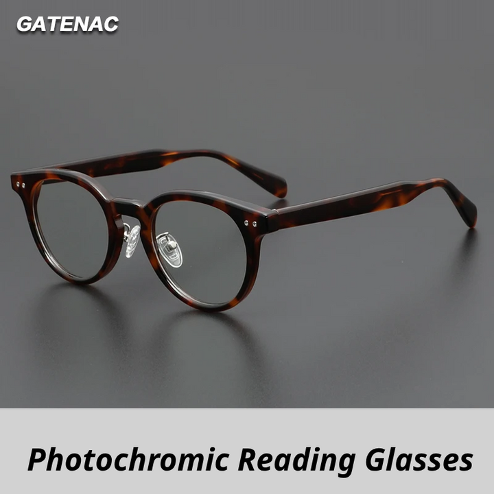 Gatenac Full Rim Square Tr 90 Titanium Photochromic Reading Glasses G83078