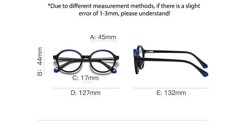 CCspace Youth Girls Full Rim Round Tr 90 Titanium Frame Eyeglasses 54547 — view 2 | CCspace at FuzWeb