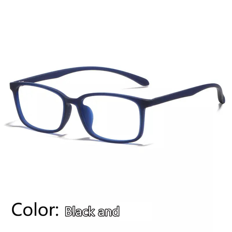 Kocolior Unisex Full Rim Square Tr 90 Hyperopic Reading Glasses 98007.
