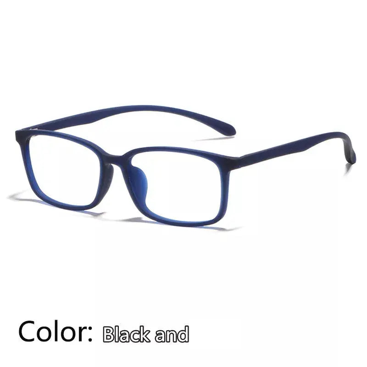 Kocolior Unisex Full Rim Square Tr 90 Hyperopic Reading Glasses 98007.