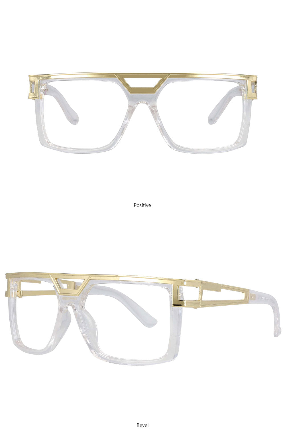 CCspace Mens Full Rim Large Rectangular Double Bridge Acetate Frame Sunglasses 54598 — view 13 | CCspace Sunglasses at FuzWeb