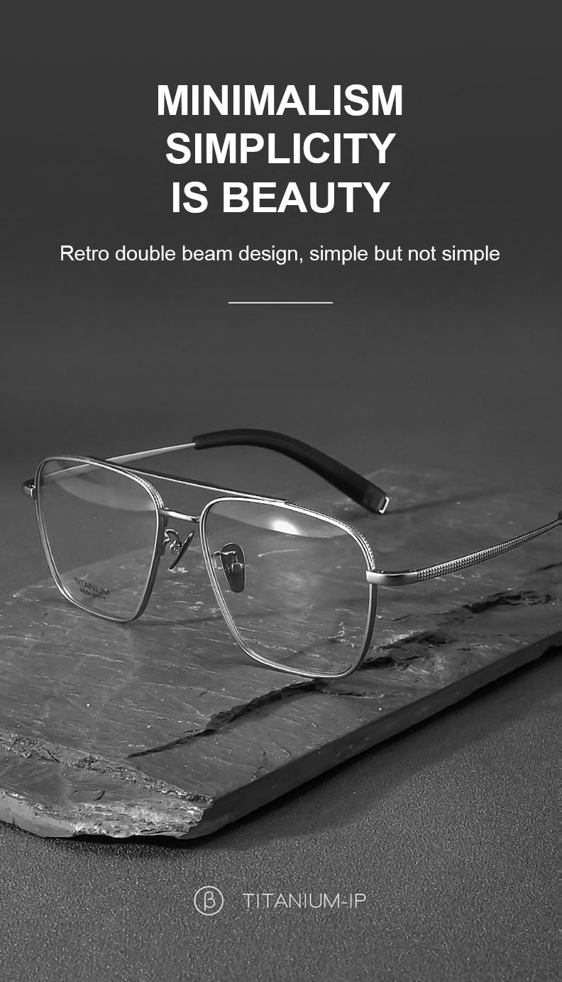 Chashma Mens Full Rim Big Square Double Bridge Titanium Eyeglasses 500004 — view 1 | Chashma at FuzWeb