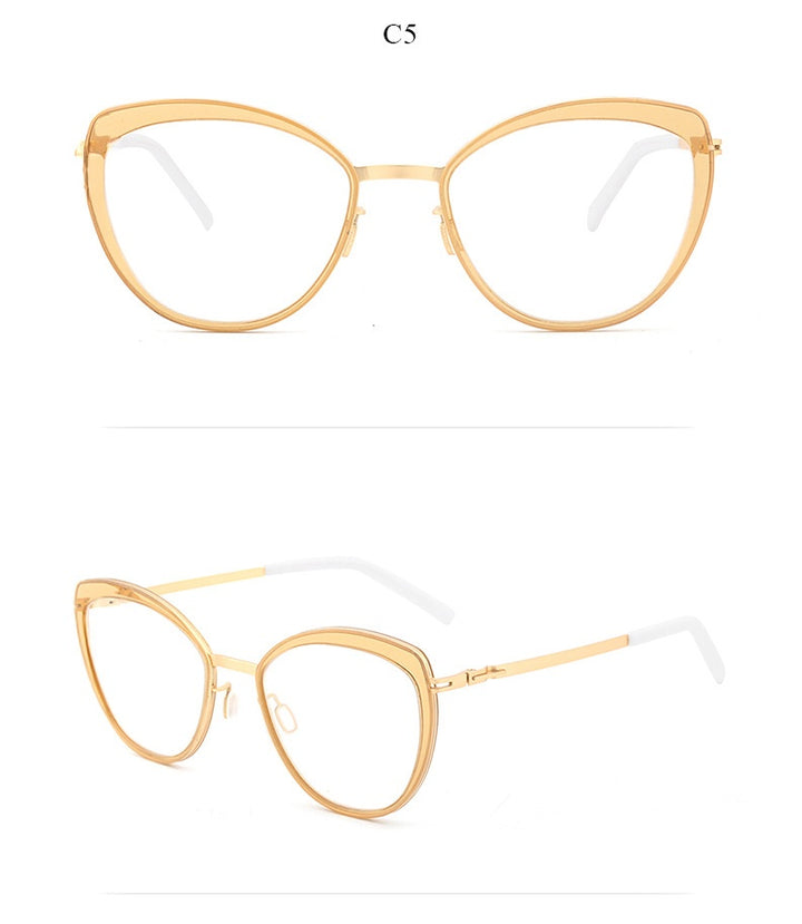 Chashma Ochki Womens Full Rim Square Cat Eye Acetate Alloy Eyeglasses 8908 — view 10 | Chashma Ochki at FuzWeb