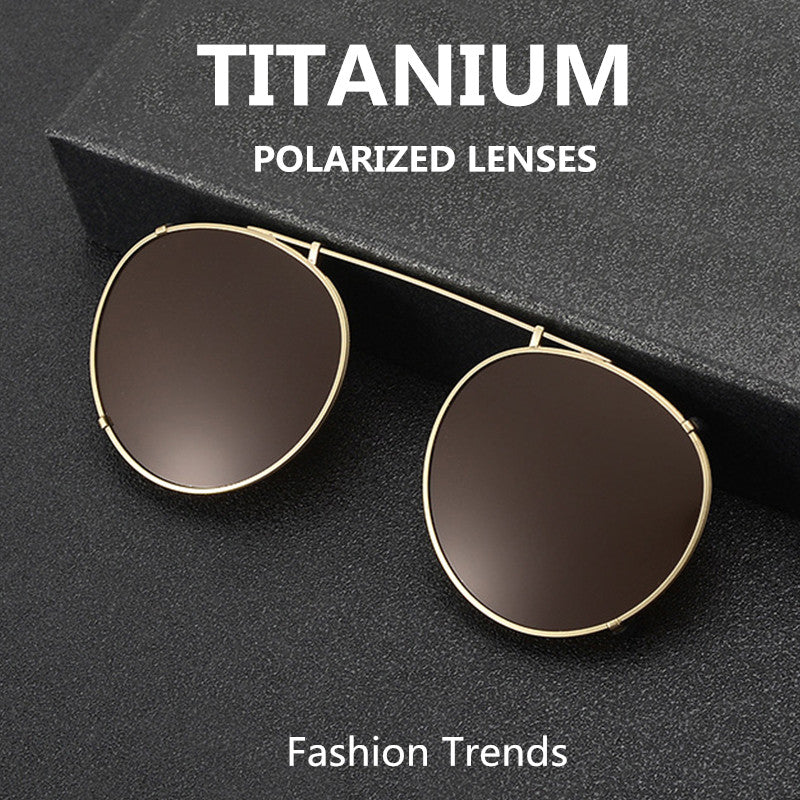 Bobbie Womens Full Rim Round Titanium Eyeglasses Clip On Sunglasses 992245 — view 2 | Bobbie at FuzWeb
