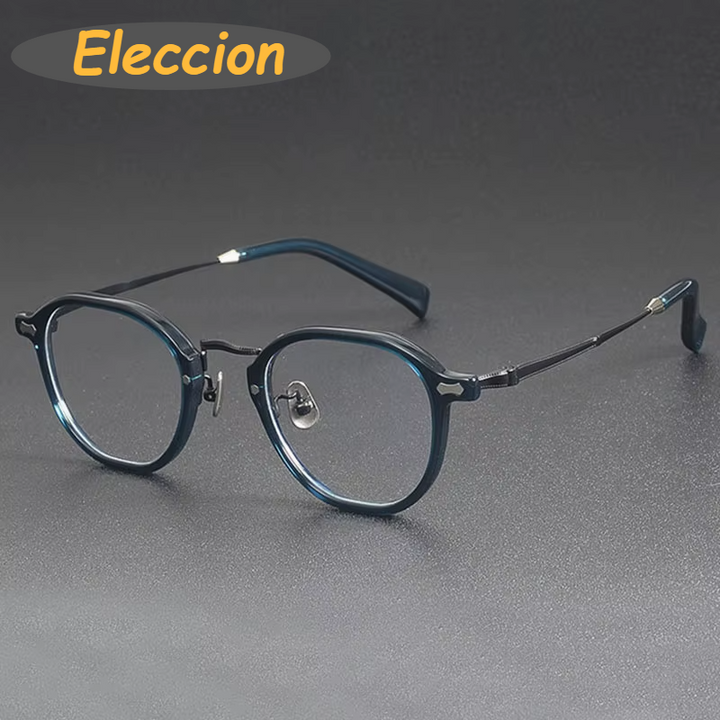 Eleccion Unisex Full Rim Square Titanium Acetate Eyeglasses 942143 Full Rim Eleccion