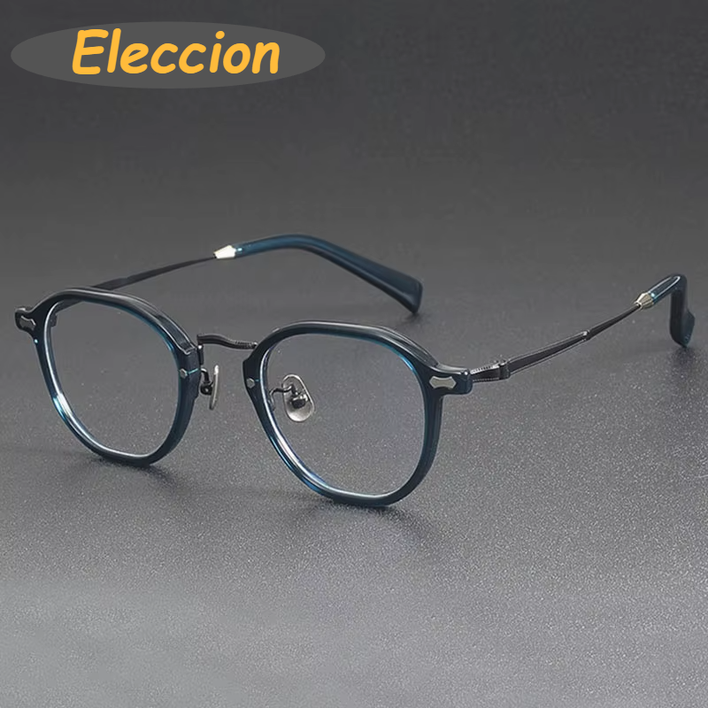 Eleccion Unisex Full Rim Square Titanium Acetate Eyeglasses 942143 Full Rim Eleccion