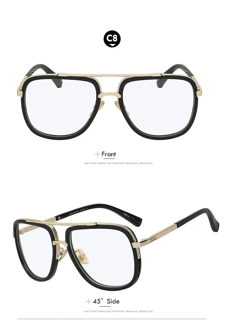 Xiu Brand Mens Square Sunglasses Men Women Big Frame — view 20 | Xiu at FuzWeb