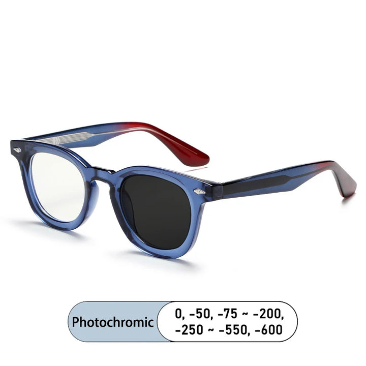 Kocolior Unisex Full Rim Square Tr 90 Alloy Photochromic Reading Glasses 682530.
