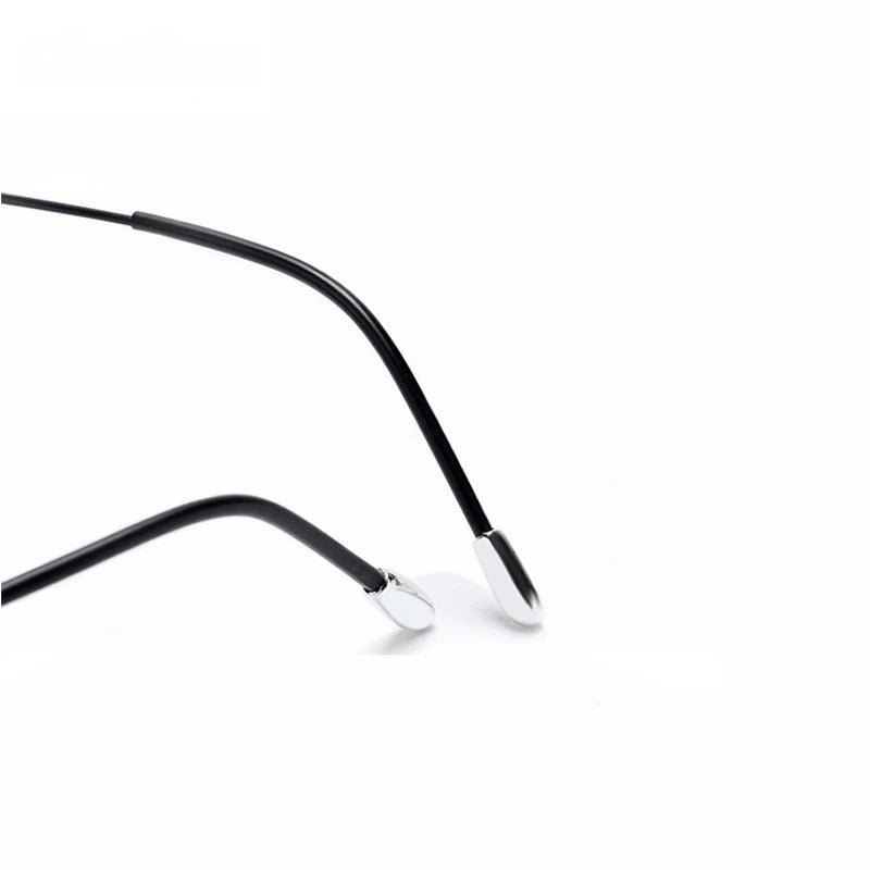 Chashma Ochki Unisex Rimless Square Titanium Eyeglasses 16011 — view 12 | Chashma Ochki at FuzWeb