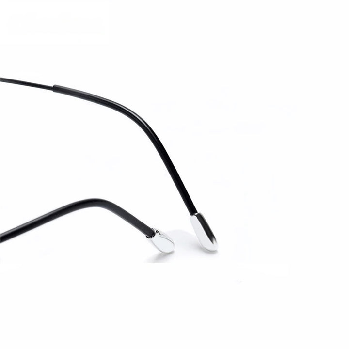 Chashma Ochki Unisex Rimless Square Titanium Eyeglasses 16011 — view 12 | Chashma Ochki at FuzWeb