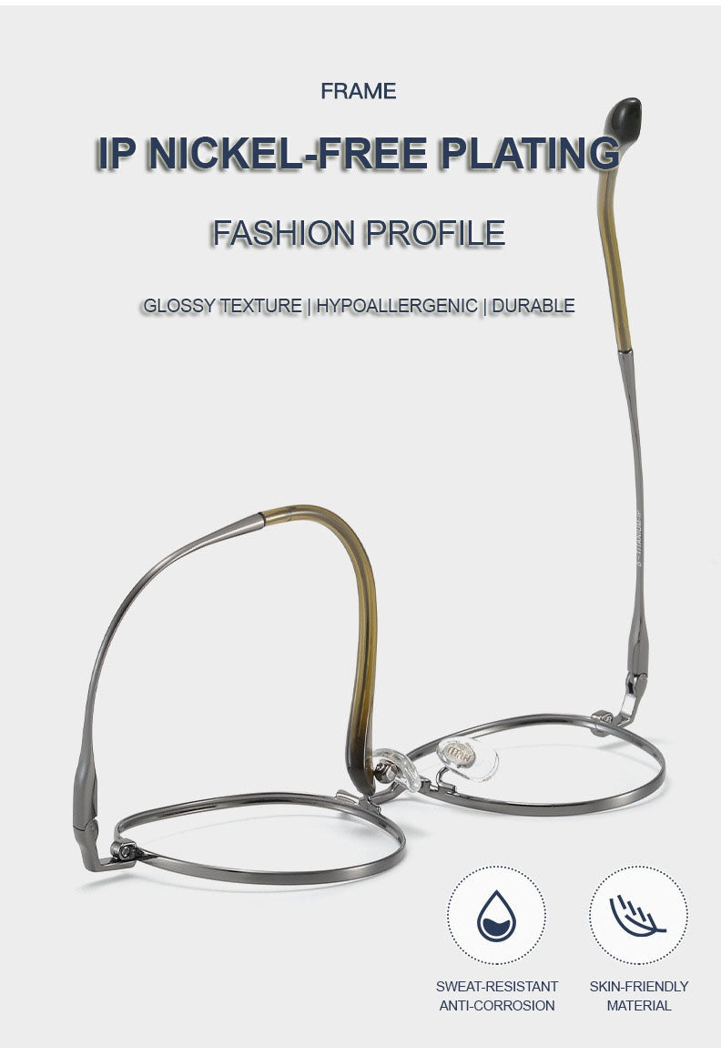 Chashma Womens Full Rim Oval Round Titanium Eyeglasses 61027 — view 2 | Chashma at FuzWeb