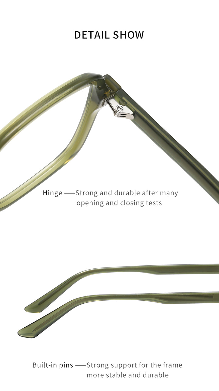 Gmei Womens Full Rim Square Acetate Tr 90 Eyeglasses C907 — view 4 | Gmei Optical at FuzWeb