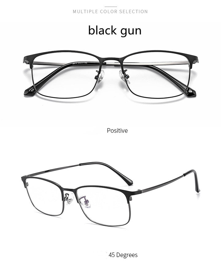 Kocolior Unisex Full Rim Square Alloy Hyperopic Reading Glasses 38010.