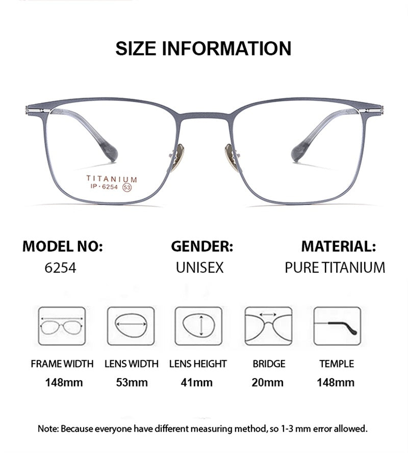 Chashma Ottica Unisex Full Rim Square Titanium Eyeglasses 406254 — view 1 | Chashma Ottica at FuzWeb