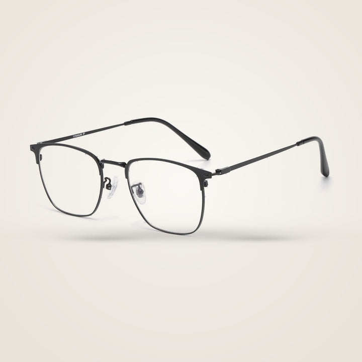Bclear Unisex Half Rim Round Pure Titanium Eyeglasses WW4070 — view 4 | Bclear at FuzWeb