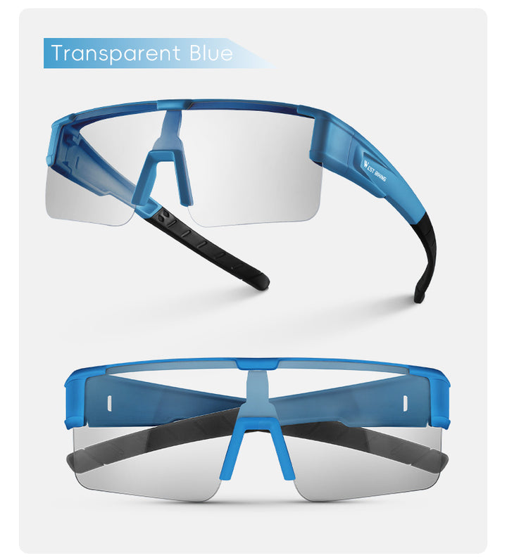 West Biking Unisex Semi Rim Square Over Frame Polycarbonate Sunglasses 770703.