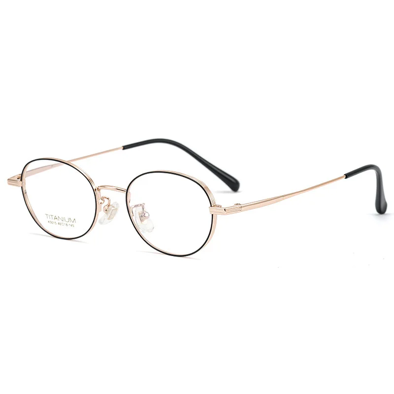 Gmei Optical K5015 women's oval titanium prescription eyeglasses — view 5
