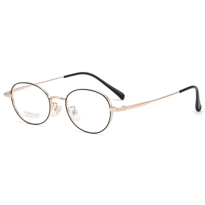 Gmei Optical K5015 women's oval titanium prescription eyeglasses — view 5