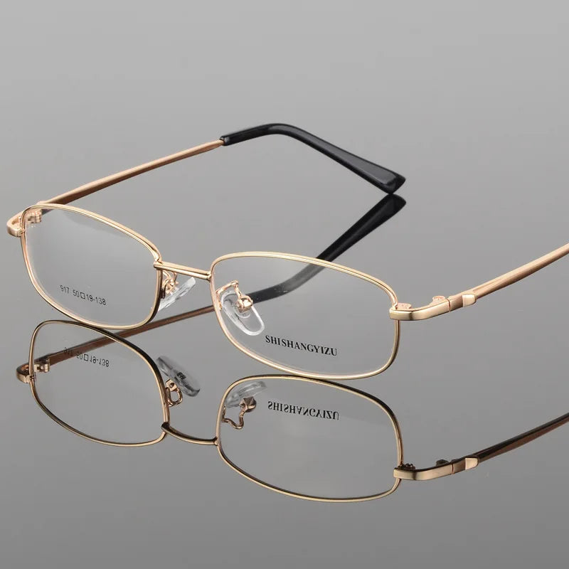 Unisex Full Rim Rectangle Alloy Eyeglasses 917 — view 2 | Bclear at FuzWeb